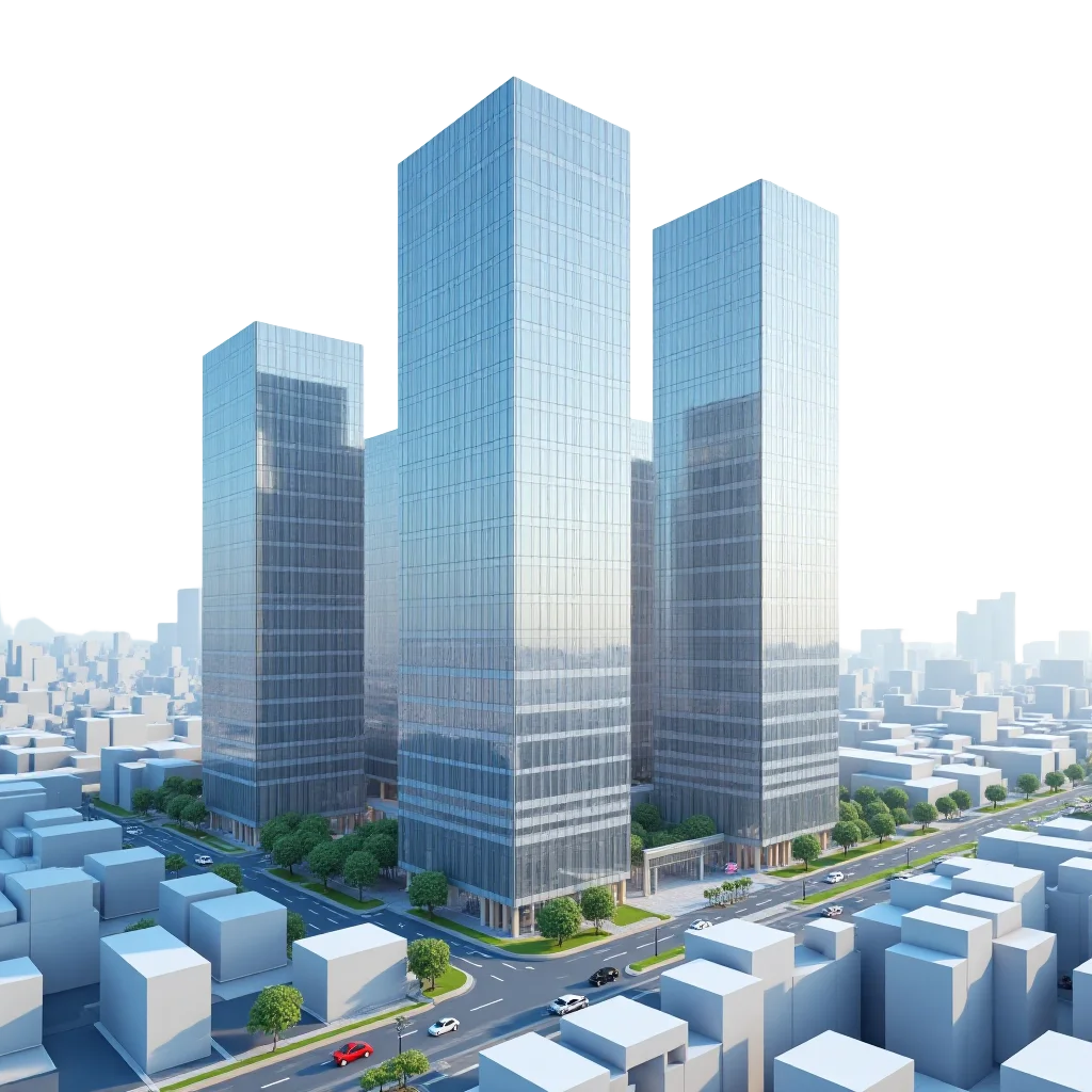 Modern Cityscape with Skyscrapers